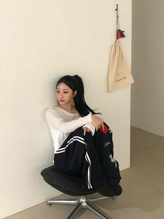 Daily Kitsch Loose Fit Patch Long Pants