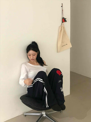 Daily Kitsch Loose Fit Patch Long Pants