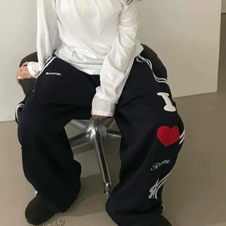 Daily Kitsch Loose Fit Patch Long Pants