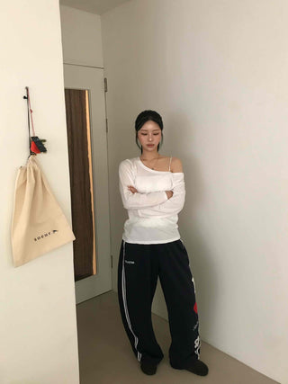 Daily Kitsch Loose Fit Patch Long Pants