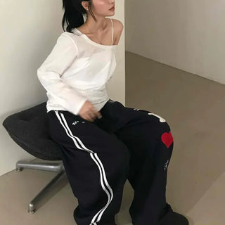 Daily Kitsch Loose Fit Patch Long Pants