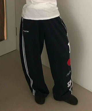 Daily Kitsch Loose Fit Patch Long Pants
