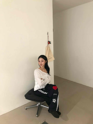 Daily Kitsch Loose Fit Patch Long Pants