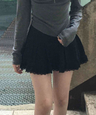 Muse Balletcore Lace Frill Mini Skirt