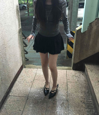 Muse Balletcore Lace Frill Mini Skirt