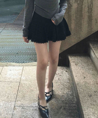 Muse Balletcore Lace Frill Mini Skirt