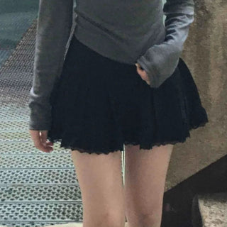 Muse Balletcore Lace Frill Mini Skirt