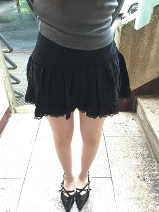 Muse Balletcore Lace Frill Mini Skirt