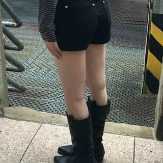Comfort Studded Skinny Shorts