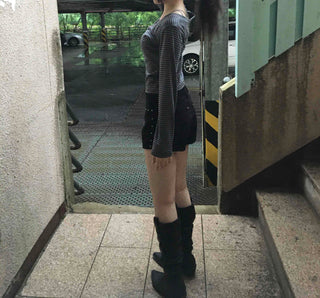 Comfort Studded Skinny Shorts