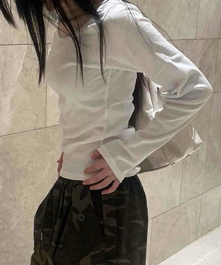 Basic Cotton Plain Long-Sleeve T-Shirt