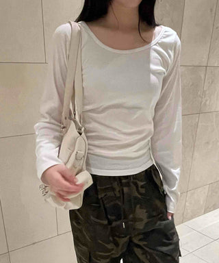 Basic Cotton Plain Long-Sleeve T-Shirt