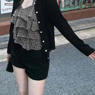 Feminine Plain Round Neck Cardigan