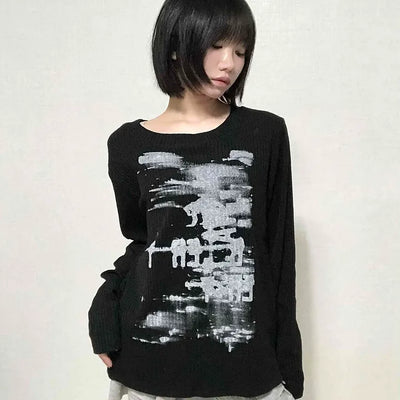 Forte Lettering Loose Fit Knit T-shirt