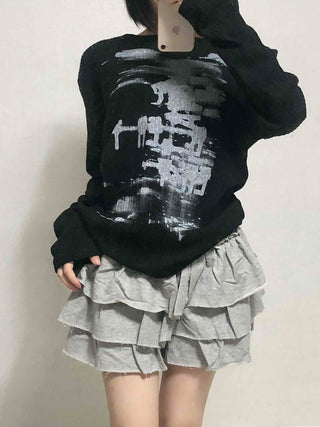 Forte Lettering Loose Fit Knit T-shirt