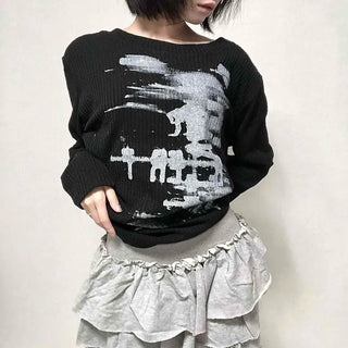 Forte Lettering Loose Fit Knit T-shirt