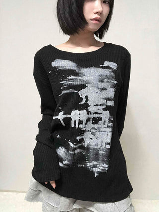 Forte Lettering Loose Fit Knit T-shirt