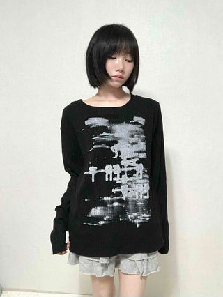 Forte Lettering Loose Fit Knit T-shirt