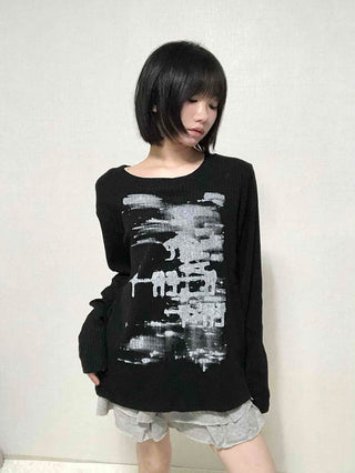 Forte Lettering Loose Fit Knit T-shirt
