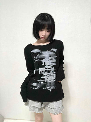 Forte Lettering Loose Fit Knit T-shirt