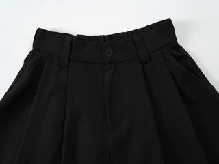 Nero Feminine Pintuck Flare Long Skirt