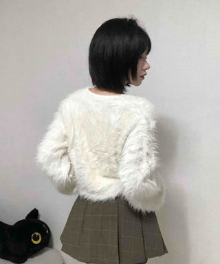 Soft Angora V-neck Cardigan