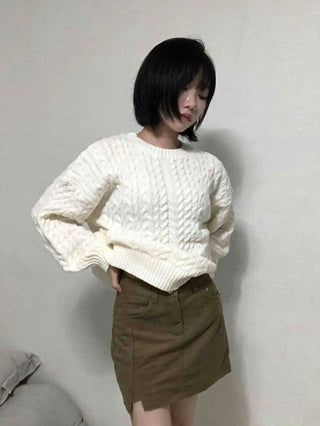 New Basic Corduroy Mini Skirt