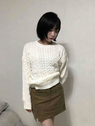New Basic Corduroy Mini Skirt