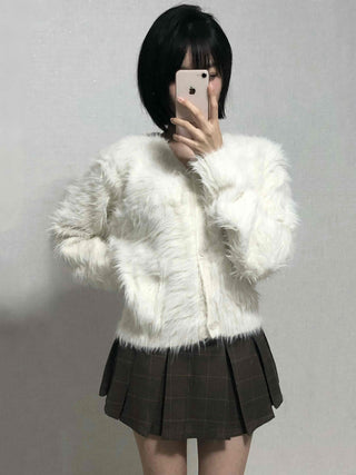 Pure Check Pleated Mini Skirt