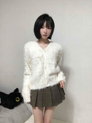 Pure Check Pleated Mini Skirt