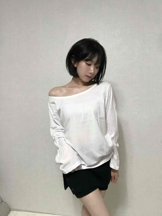 Natural Side Snap Knit Shorts