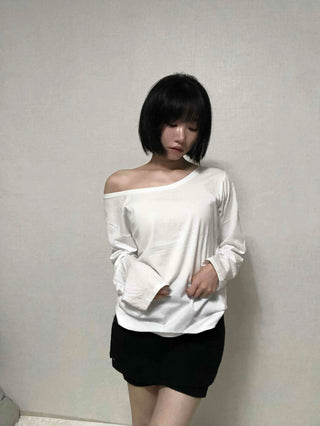 Natural Side Snap Knit Shorts
