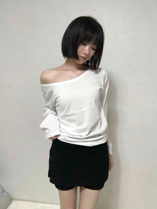 Natural Side Snap Knit Shorts