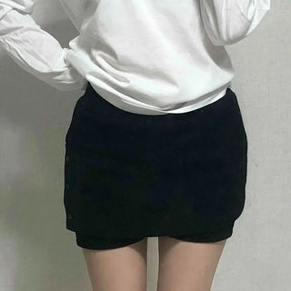 Natural Side Snap Knit Shorts