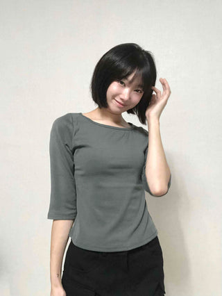 Basic Inner 3/4 Sleeve T-shirt