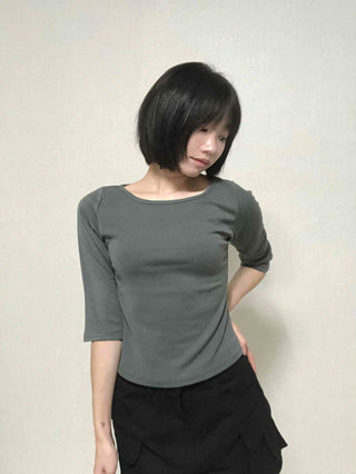 Basic Inner 3/4 Sleeve T-shirt