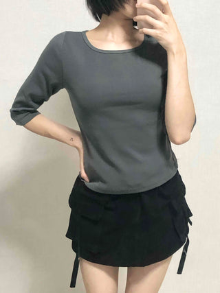 Basic Inner 3/4 Sleeve T-shirt