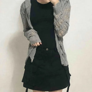 Cargo Pocket String Mini Skirt