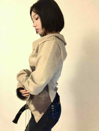 Beige retro eyelet jacket