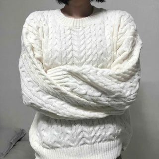 Street Cable Knit Plain Knit