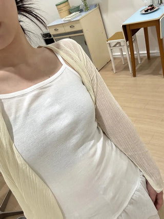 Juné Mesh Frill Lace Sleeveless
