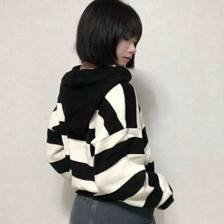 Comfort Stripe Hooded Knit
