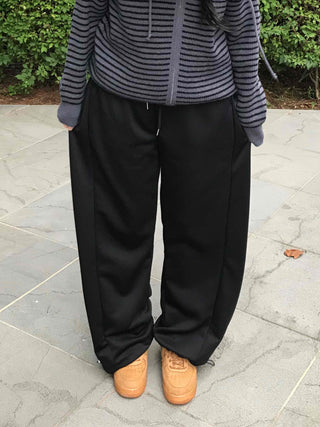 Effortless American Flag Plain Cotton Long Pants