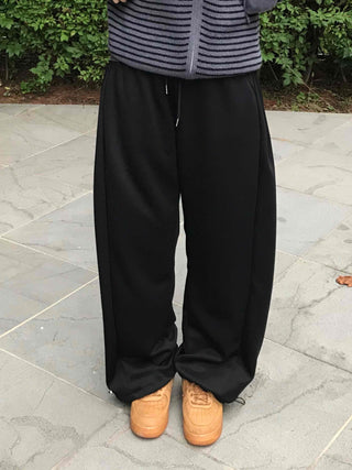 Effortless American Flag Plain Cotton Long Pants