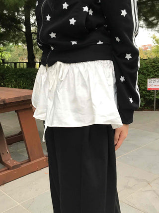 Elegant Back-to-School Look Wrap Frill Mini Skirt