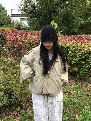 Basic Spring Hooded Oversized Windbreaker