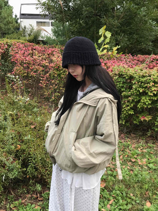 Basic Spring Hooded Oversized Windbreaker