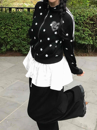 Casual Cute Star Track Zip-up