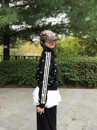Casual Cute Star Track Zip-up