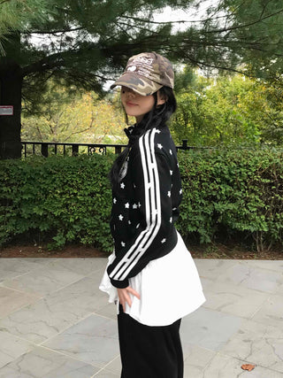 Casual Cute Star Track Zip-up